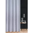 Zasłona szyta na taśmie 5 cm CASSIA popielata z miękkiej tkaniny o regularnym luźnym splocie wykończona obciążnikiem.