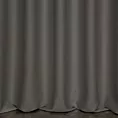 Zasłona szyta na taśmie 5 cm ciemnobrązowa z gładkiej tkaniny typu dimout