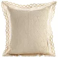 Poszewka na poduszkę 40x40 cm ażurowa jasnobeżowa  w stylu boho MIRELLA