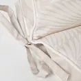 Poduszka na krzesło 43 x 92 x 4 cm wodoodporna beżowo, biała zdobione motywem palmowych liści  GARDEN