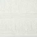 Ręcznik do rąk 30x50 cm bawełniany kolor kremowy 0 twist zdobiony paseczkami 550 g/m2 MOLLY
