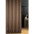 Zasłona szyta na taśmie 8 cm miedziana z eleganckiej błyszczącej tkaniny