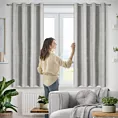 Zasłona ciemnosrebrna z tkaniny welurowej 160x180 cm przelotka - Dora