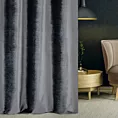 Tkanina zasłonowa, miękka, welwetowa z połyskiem, w poziome prążki z kolekcji Eva Minge