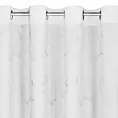 Zasłona biało, srebrzysta zdobiona nadrukiem marmuru z szyfonu 140x250 cm przelotka - EMILI