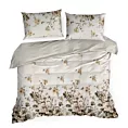 Pościel 220x200 cm bawełniana kolor jasnokremowy, beżowy z wzorem kwiatowym SPRING 41