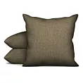 Poszewka szyta brązowa z miękkiej tkaniny z efektem melanżu
