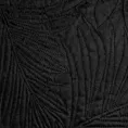 Narzuta welwetowa czarna 170x210 cm pikowana metodą hot press we wzór liści palmy LUIZ Design 91