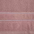 Ręcznik kąpielowy 70x140 cm bawełniany kolor pudrowy z kontrastującymi paseczkami 500 g/m2 SIBEL
