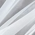 Roleta rzymska biała z połyskliwej tkaniny PERU, wykończona obciążnikiem