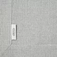 Obrus srebrny 145x280 cm o płóciennym splocie BIANCA 1 z dodatkiem błyszczącej nici wykończony podwójną listwą na brzegach