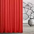 Zasłona szyta na taśmie 5 cm jasnoczerwona z tkaniny trudnopalnej, zaciemniającej, typu blackout