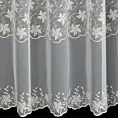 Tkanina firanowa, matowa, lekka, zdobiona haftem z cekinami
