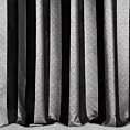 Zasłona szyta na taśmie 5 cm czarno srebrna z szenilowej tkaniny w klasyczne pionowe pasy przetykane błyszczącą nicią