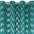 Zasłona welwetowa turkusowa ze srebrnym nadrukiem 140x250 cm przelotka - CHILL
