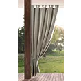 Zasłona beżowa z wodoodpornej tkaniny idealna do ogrodu i na taras 155x220 cm szelki/rzep - GARDEN