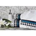 Ręcznik do rąk 30x50 cm bawełniany kolor biały z designerską bordiurą 485g/m2 EVA 8 Eva Minge