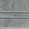 Ręcznik do rąk 30x50 cm bawełniany kolor stalowy w kontrastujące pasy 500 g/m2 DINA