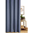 Zasłona szyta na taśmie 5 cm granatowa z miękkiej szenilowej tkaniny z efektem melanżu