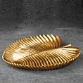 Patera dekoracyjna lśniąca złota liść egzotyczny