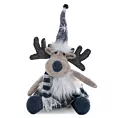 Figurka świąteczna DOLL renifer w zimowym stroju z miękkich tkanin