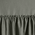 Zasłona popielata z falbaną z tkaniny o płóciennym splocie 140x250 cm taśma - LENA
