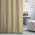 Zasłona szyta na taśmie 5 cm DORA - HIT beżowa z miękkiej tkaniny o welurowej strukturze