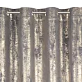 Zasłona welwetowa biało, srebrzysta zdobiona przecieranym wzorem 140x250 cm przelotka - RENIA