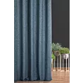 Zasłona szyta na taśmie 5 cm niebieska z tkaniny bukla z efektem melanżu