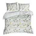 Pościel 220x200 cm bawełniana kolor biały, zielony w kwiaty SONIA 35