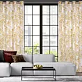 Zasłona naturalna w musztardowe liście 140x250 cm przelotka - HARIET