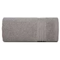 Ręcznik do rąk 30x50 cm bawełniany kolor szary zdobiony paseczkami przeszywanymi błyszczącą nicią 500 g/m2 LILA