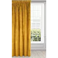 Zasłona musztardowa z ekskluzywnego aksamitnego welwetu 290 g/m2 140x270 cm taśma -RIA - Diva Line