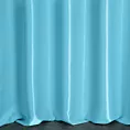 Zasłona szyta na taśmie 5 cm turkusowa z tkaniny trudnopalnej, zaciemniającej, typu blackout