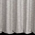 Zasłona szyta na taśmie 5 cm popielata z tkaniny z dodatkiem lnu, z melanżowym splotem ekologiczna