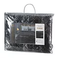 Narzuta welwetowa czarno, srebrna 170x210 cm pikowana metodą hot press z wzorem błyszczącej przecierki BLINK 3 Eurofirany Premium