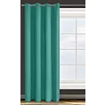 Zasłona turkusowa gładkiej tkaniny zaciemniającej typu - BLACKOUT 135x250 cm przelotka - PARISA - Design 91