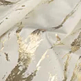Zasłona welwetowa kremowo, złocista zdobiona marmurkiem 140x270 cm taśma - MOLLY