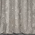 Zasłona welwetowa beżowa z trójwymiarowym wzorem liści 140x250 cm przelotka - LIVIA