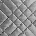 Narzuta welwetowa srebrny 220x240 cm z geometrycznym przeszyciem RIA 6