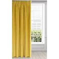 Zasłona musztardowa z miękkiego welwetu 140x250 cm taśma - SUZANA