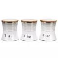 Zestaw 3 szt pojemników LEXI do przechowywania z bambusowym wieczkiem