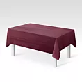 Obrus szyty SAFARI bordowy z miękkiej welwetowej tkaniny z połyskiem