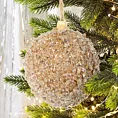 Bombka choinkowa o trójwymiarowej strukturze zdobiona brokatem