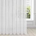 Firana biała z delikatnymi prążkami i efektem deszczyku 350x270 cm taśma PILAR