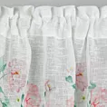 Zazdrostka biało, różowa z etaminy w stylu prowansalskim z koronką 150x30 cm tunel ASTEJA