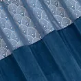 Zasłona granatowa z aplikacją z błyszczącego welwetu 140x250 cm przelotka - AGNES - Design 91