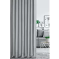 Zasłona szyta na taśmie 5 cm szara tkanina zaciemniająca, strukturalna typu dimout