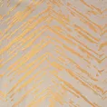 Zasłona kremowa z błyszczącym złotym nadrukiem z welwetu 140x250 cm przelotka - SARA