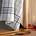 Ściereczka kuchenna 50x70 cm bawełniana kolor biały ,stalowy zdobiona kratką 200 g/m2 CHECK